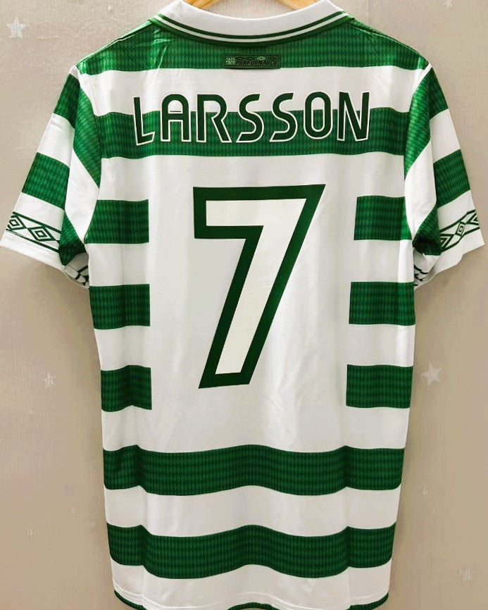 Henrik Larsson - Celtic Home Retro Shirt 1998/1999