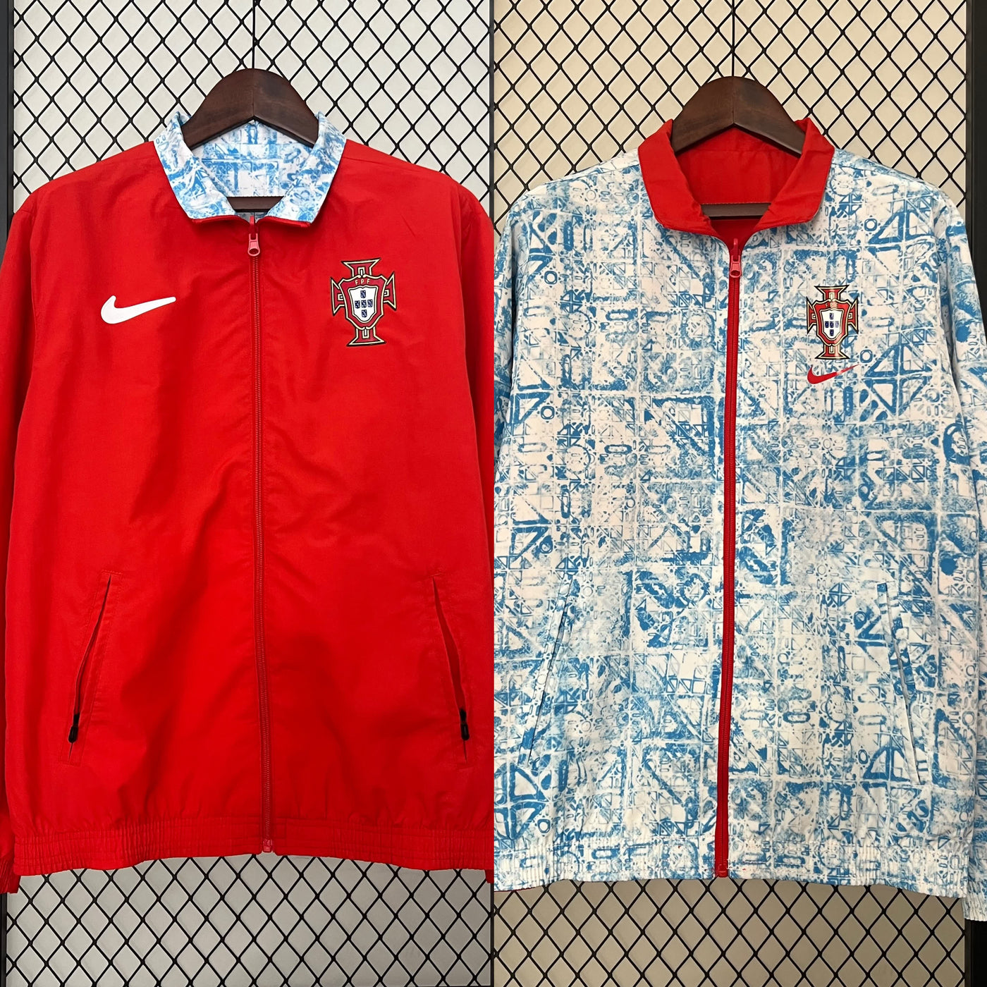 Officiële Portugal Windbreaker Trench Coat Reversible 2024/2025 – Maten S tot XXXL