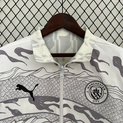 Manchester City Reversible Trench Coat Windbreaker 2024/2025