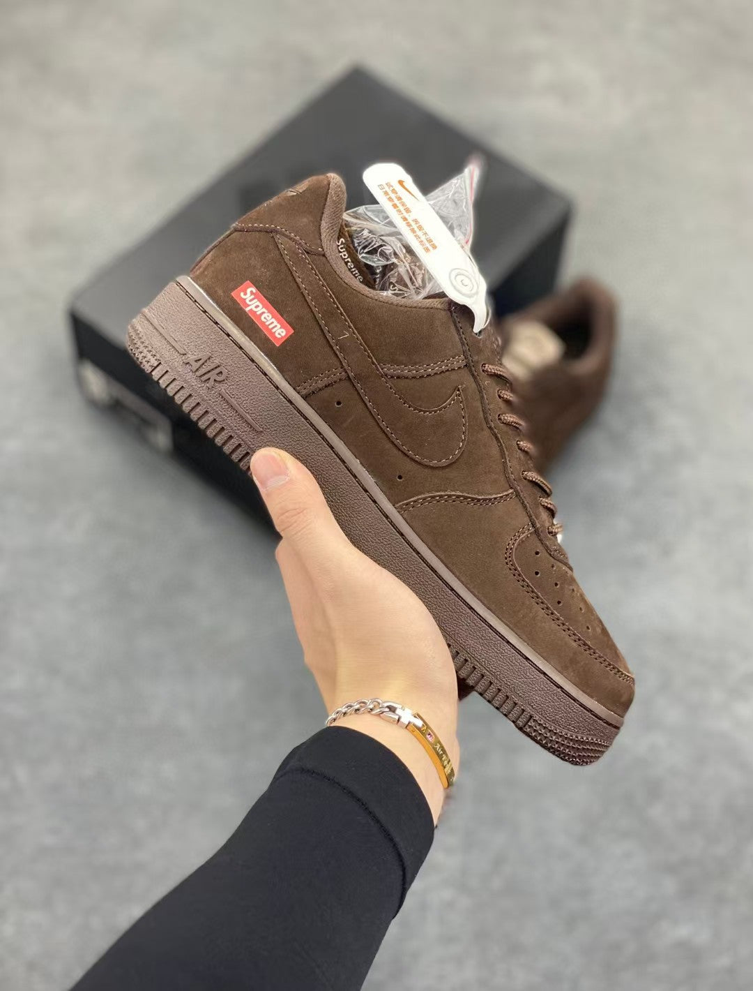 Nike Air Force 1 Shoes Brown - Supreme Streetwear Sneakers