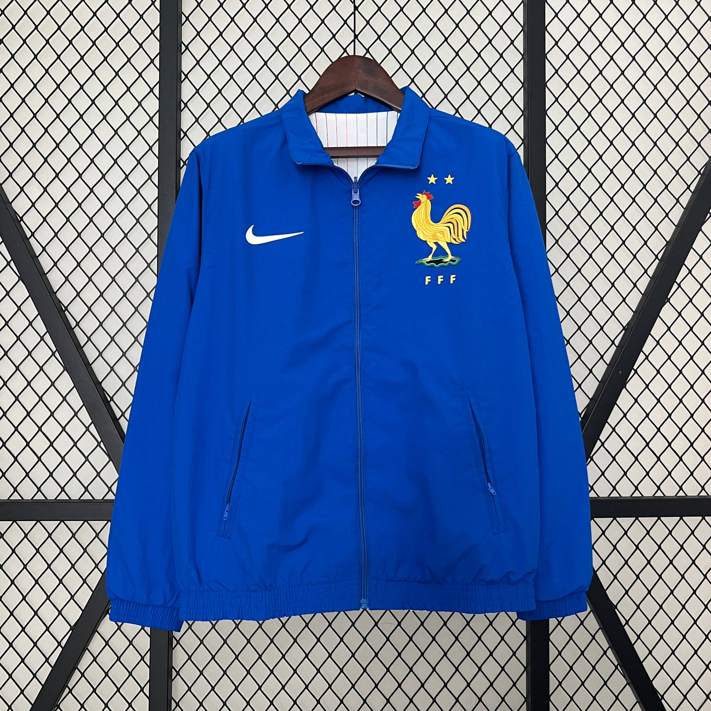 France Reversible Trench Coat Windbreaker 2024