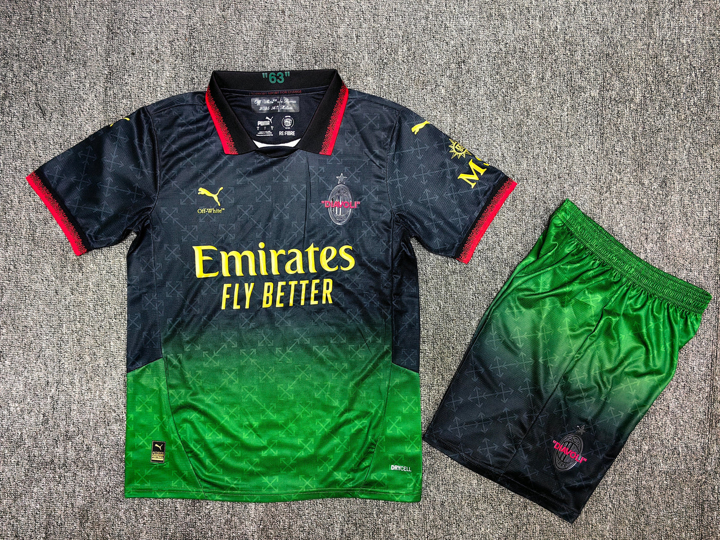 Milan Kit Off-White 2025/2026 Black Limited Edition