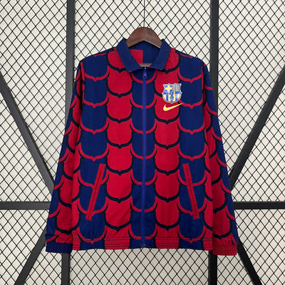 FC Barcelona Reversible Trench Coat Windbreaker 2024