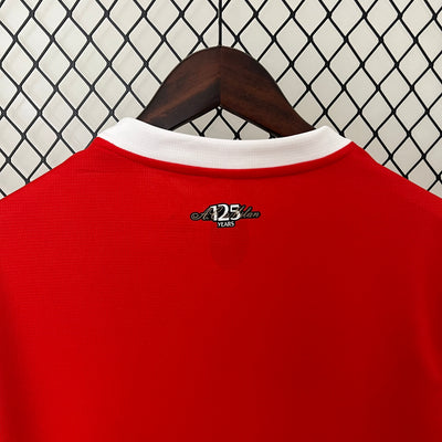 Officiële AC Milan Thuis Shirt 2024/2025 - Rood en Zwart met Witte Details