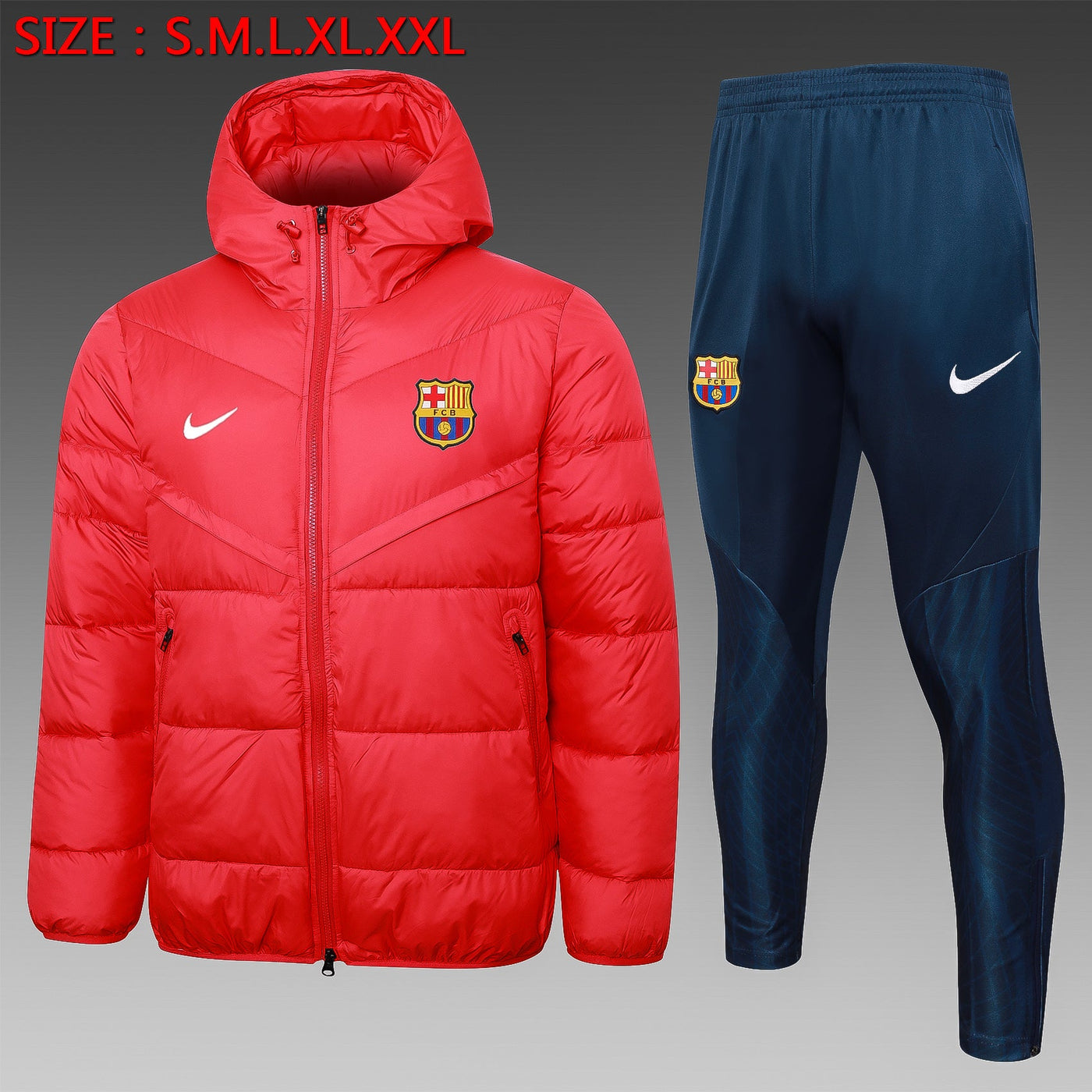 Barcelona 24/25 Winter Jacket & Pants - Men's Padded Sports Set