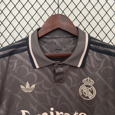Officiële Real Madrid Derde Shirt 2024/2025 - Grijs met Witte Accenten