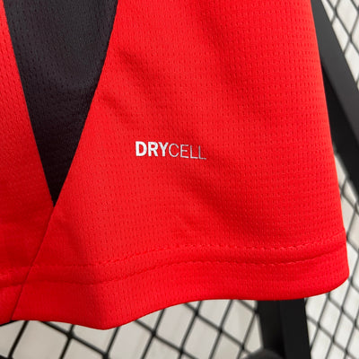Officiële AC Milan Thuis Shirt 2024/2025 - Rood en Zwart met Witte Details