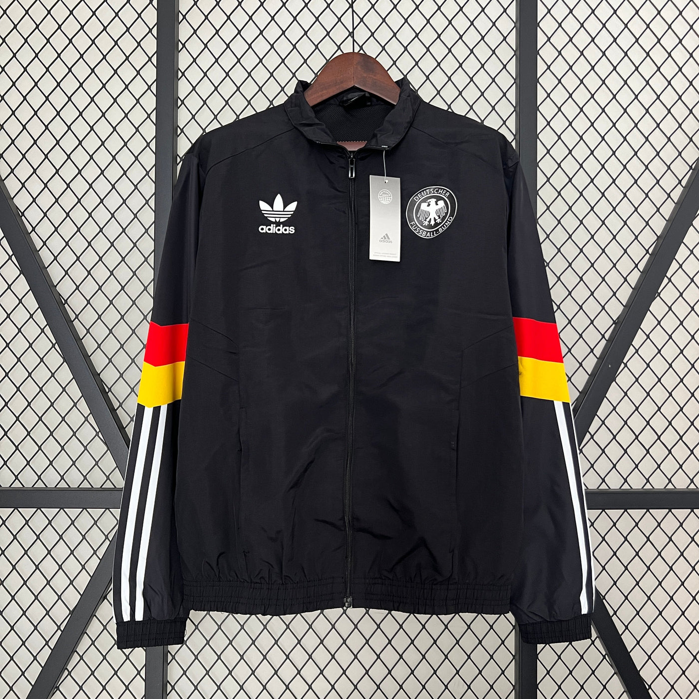 Duitsland Zwarte Trench Coat Windbreaker 2024/2025