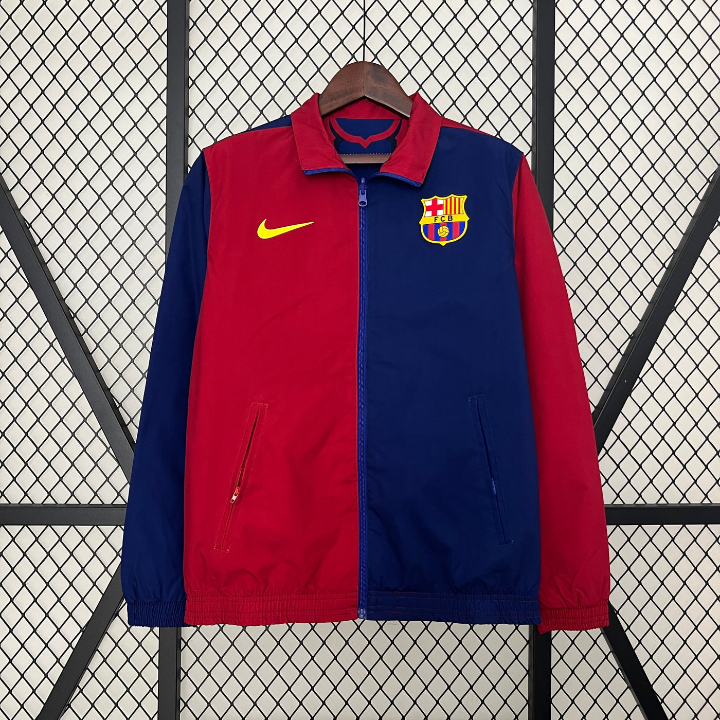 FC Barcelona Reversible Trench Coat Windbreaker 2024