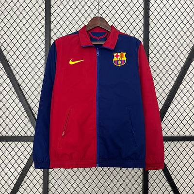 FC Barcelona Reversible Trench Coat Windbreaker 2024